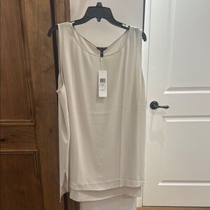 Elegant Cream Sleeveless Top